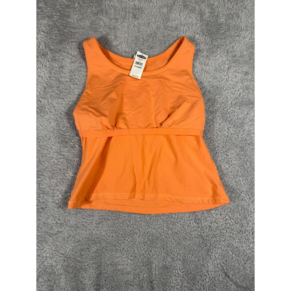 Old Navy Tank Top Women XL y2k NEW Built-in Shelf Bra Racerback Stretch Basic - Picture 6 of 9